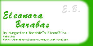 eleonora barabas business card
